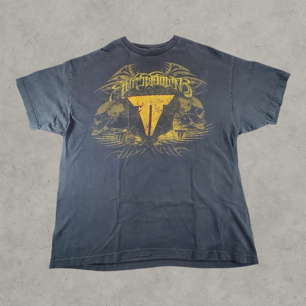 Vintage Throwdown Shirt Men 2XL Black Y2K Hardcore Metal Band 2000s Rare Graphic